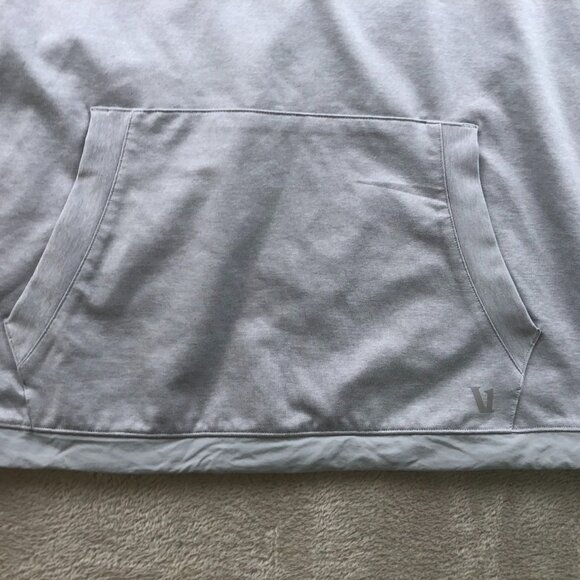 Vouri Men Hoodie Sweatshirt Large Gray Pullover Activewear Athleisure Drawstring - Picture 9 of 13